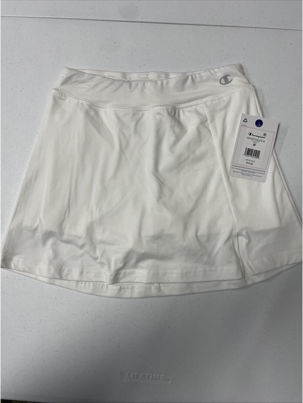 2 Pack - Champion Girls' A-Line Short Skort - White M
